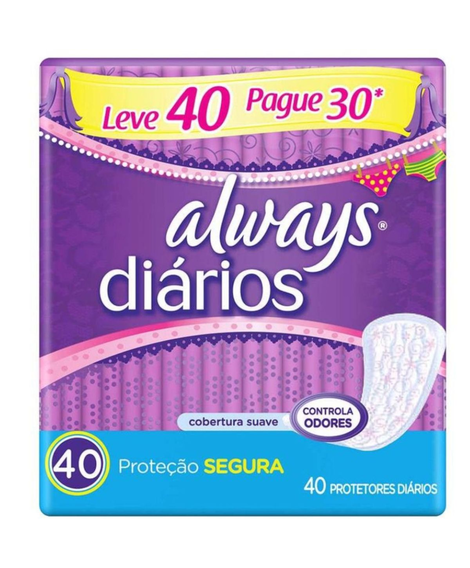 imagem do produto Absorvente always dirios com perfume 40 unidades - PROCTER E GAMBLE