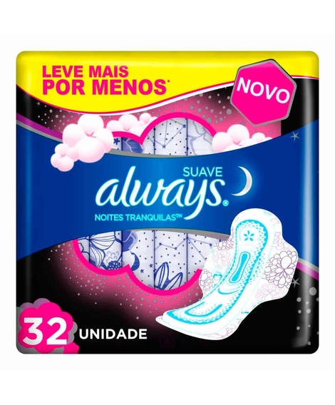 imagem do produto Absorvente always noites tranquilas suave com abas l32p26 - PROCTER E GAMBLE