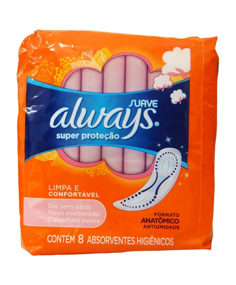 imagem do produto Absorvente always super protecao suave sem abas 8 unidades - PROCTER E GAMBLE