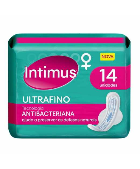 imagem do produto Absorvente intimus gel ultrafino antibac com abas 14un - KIMBERLY-CLARK