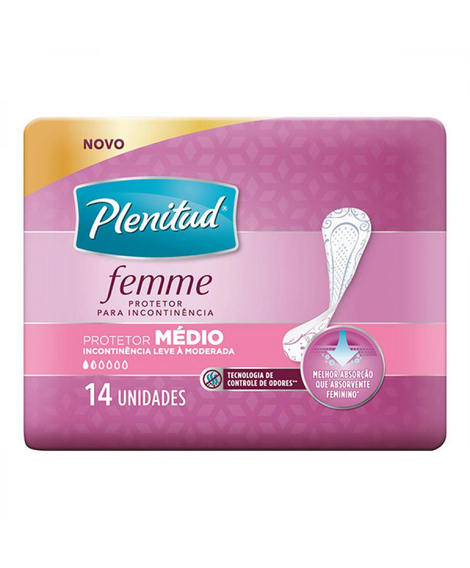 imagem do produto Absorvente plenitud femme medio 14 unidades - KIMBERLY-CLARK