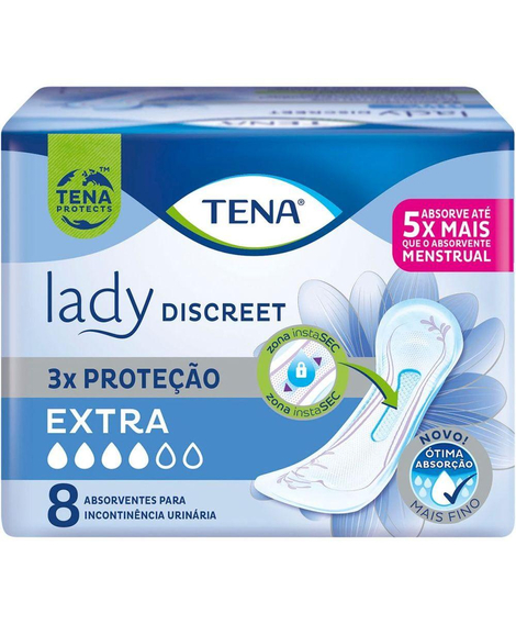 imagem do produto Absorvente tena lady discreet extra 8 unidades - TENA