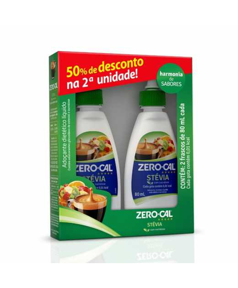 imagem do produto Adocante zero cal stevia kit 2 unidades 80ml - HYPERA PHARMA