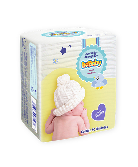 imagem do produto Algodao isababy quadrado 50 unidades - ISABABY