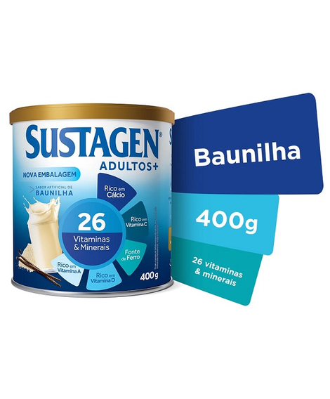 imagem do produto Complemento alimentar sustagen adulto baunilha 400g - RECKITT BENCKISER