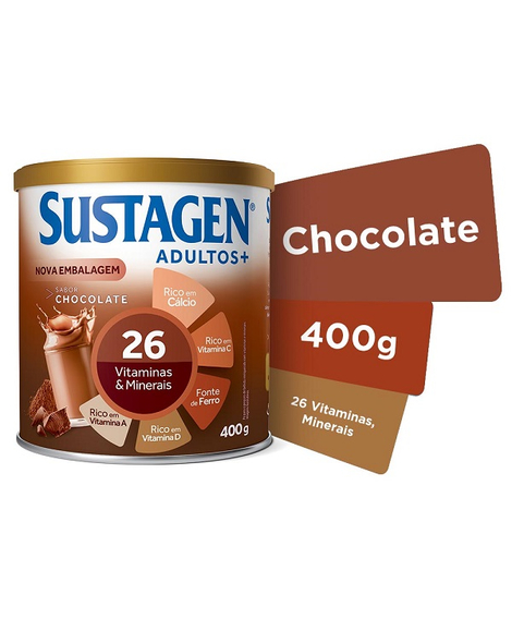 imagem do produto Complemento alimentar sustagen adulto chocolate 400g - RECKITT BENCKISER