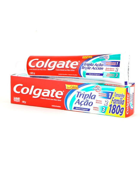 imagem do produto Creme dental colgate tripla acao menta original 180g - COLGATE-PALMOLIVE