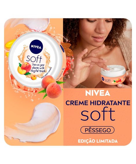 imagem do produto Creme hidratante nivea soft pessego 97g - NIVEA