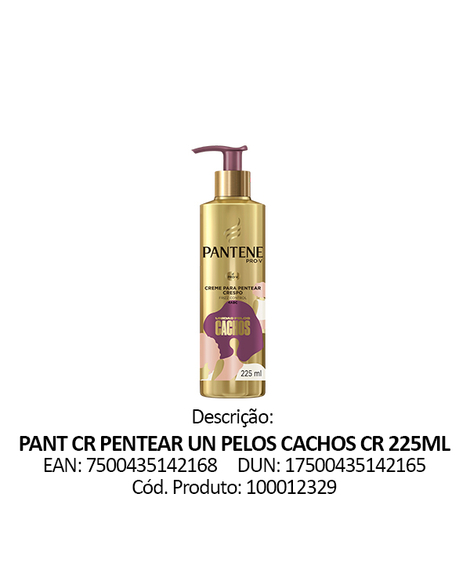 imagem do produto Creme para pentear pantene crespo unidas pelos cachos 225ml - PROCTER E GAMBLE