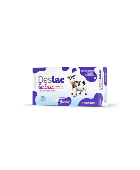 imagem do produto Deslac lactase 10.000 u.fcc 8 comprimidos - MAXINUTRI