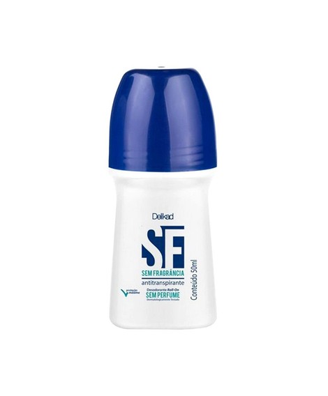 imagem do produto Desodorante delikad roll-on sem fragrancia 50ml - DELIKAD