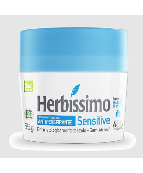 imagem do produto Desodorante herbissimo creme hydra sensitive 55g - HERBISSIMO