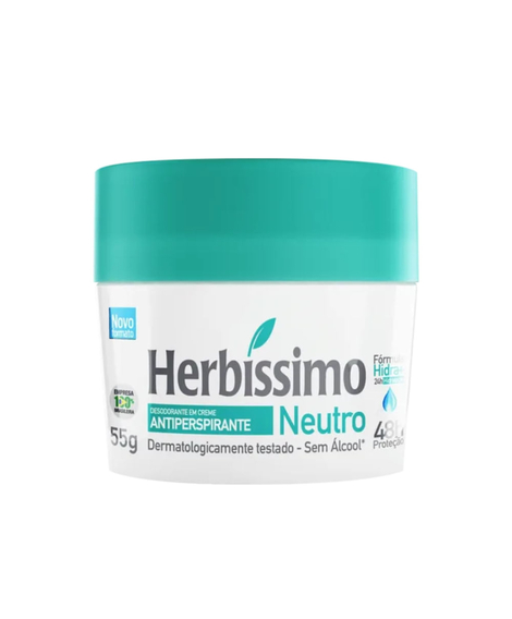 imagem do produto Desodorante herbissimo creme neutro sem perfume 55g - HERBISSIMO