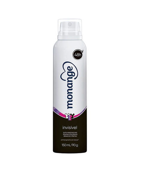 imagem do produto Desodorante monange aerosol feminino 72h invisivel 150ml - SAVOY INDUSTRIA DE COSM?TICOS S.A