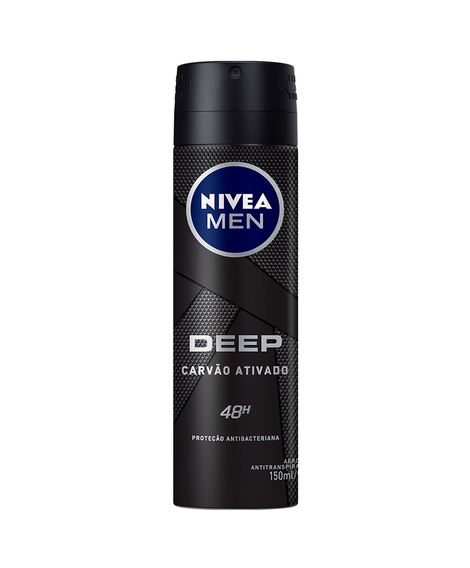 imagem do produto Desodorante nivea aerosol men deep carvao ativado 150ml - NIVEA