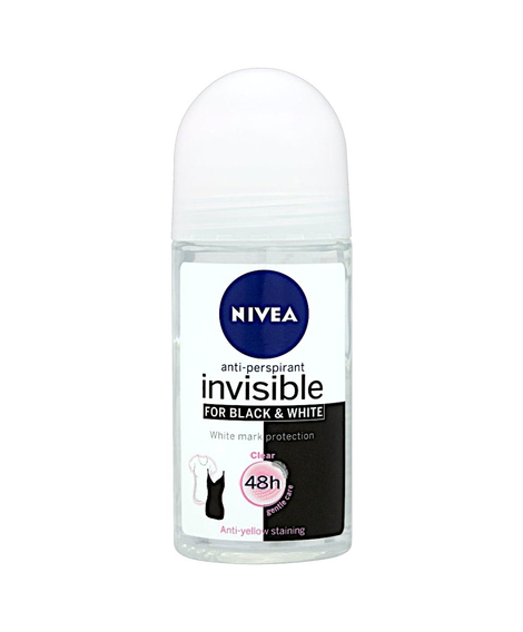 imagem do produto Desodorante nivea roll on feminino b&w invisible clear 50ml - BEIERSDORF