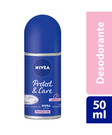 imagem do produto Desodorante nivea roll on feminino protect&care 50ml - NIVEA