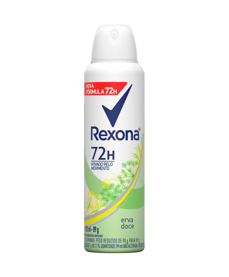 imagem do produto Desodorante rexona aerosol feminino erva doce 150ml - UNILEVER