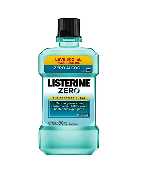 imagem do produto Enxaguante bucal listerine zero cool mint 500ml - JOHNSON E JOHNSON