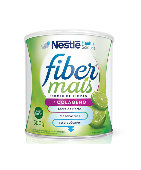 imagem do produto Fiber mais colageno lata 300g limao - NESTLE