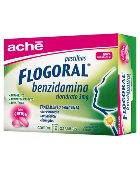 imagem do produto Flogoral 12 pastilhas cereja - ACHE