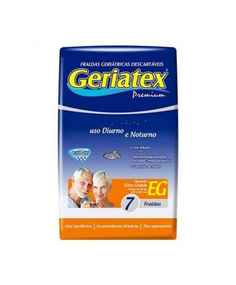 imagem do produto Fralda geriatex premium noturna eg 7 unidades - GERIATEX