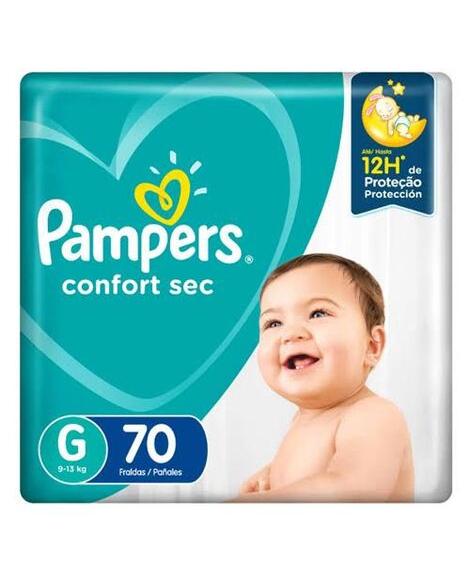 imagem do produto Fralda pampers confort sec giga g 70 unidades - PROCTER E GAMBLE