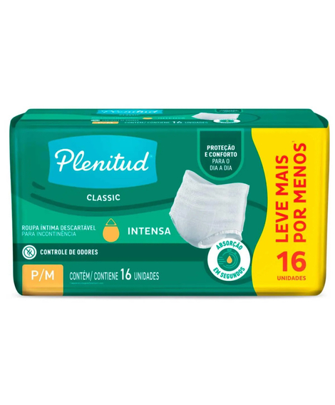 imagem do produto Fralda plenitud classic intensa p/m 16 unidades  - KIMBERLY-CLARK