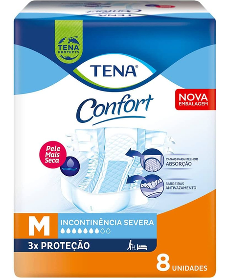 imagem do produto Fralda tena confort m 8 unidades - TENA