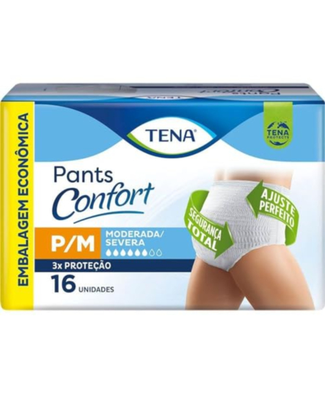 imagem do produto Fralda tena pants confort p/m unissex 16 unidades - TENA