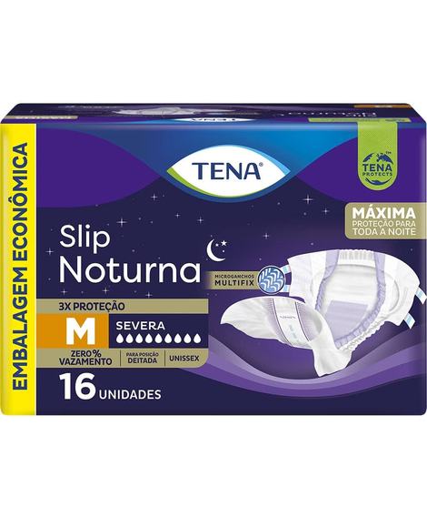 imagem do produto Fralda tena slip noturna m 16 unidades - TENA