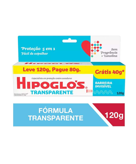 imagem do produto Hipogls transparente 120g creme preventivo para assaduras - JOHNSON E JOHNSON