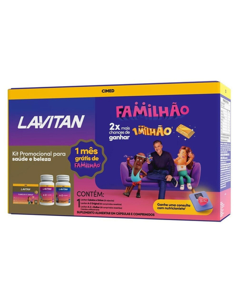 imagem do produto Kit lavitan familho a-z mulher+a-z original+cabelos e unhas - CIMED