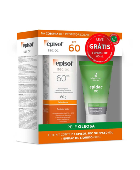 imagem do produto Kit protetor solar episol fps60 60g+sabonete epidac oc 60ml - HYPERA PHARMA