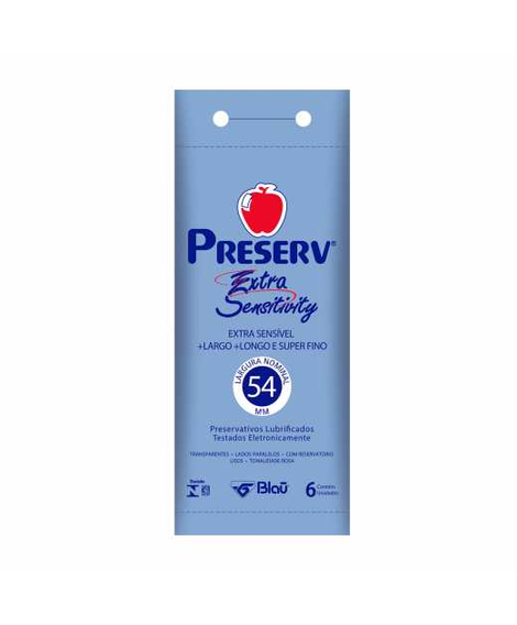 imagem do produto Preservativo preserv extra sensitive 6 unidades - BLAU FARMACEUTICA