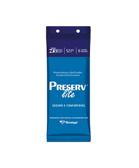 imagem do produto Preservativo preserv lite 6 unidades - BLAU FARMACEUTICA