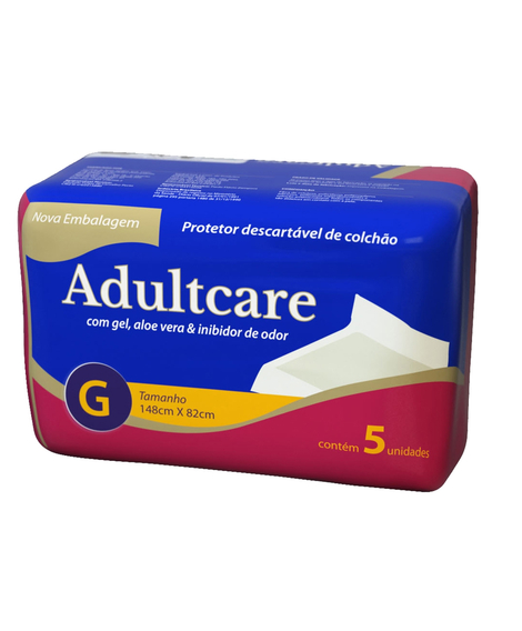 imagem do produto Protetor de colchao adultcare g 5 unidades - ADULTCARE