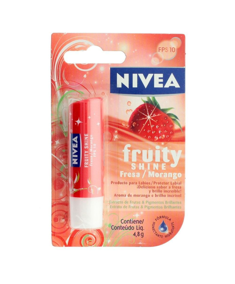 imagem do produto Protetor labial nivea morango shine 4.8g - NIVEA