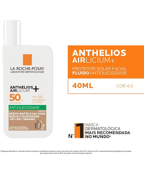 imagem do produto Protetor solar anthelios airlicium fps50 cor 4.0 40ml - LA ROCHE-POSAY