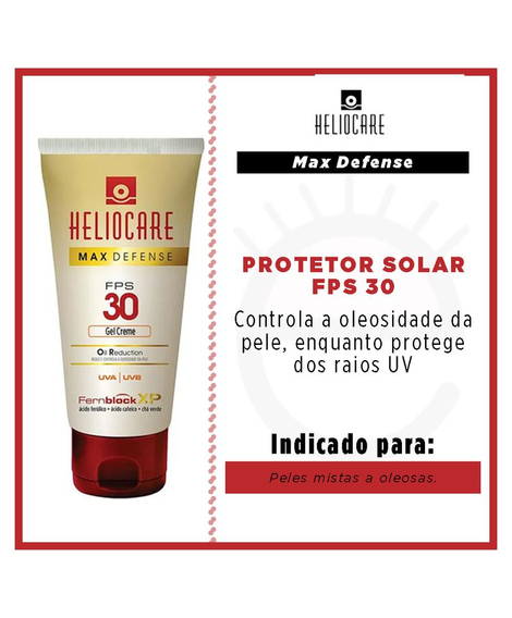 imagem do produto Protetor solar heliocare max defense gel creme fps30 50g - MELORA