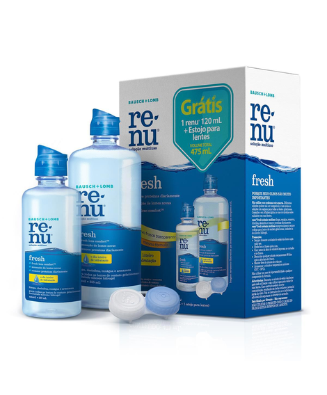 imagem do produto Renu fresh kit 355ml+120ml+estojo soluo multiuso - BAUSCH E LOMB