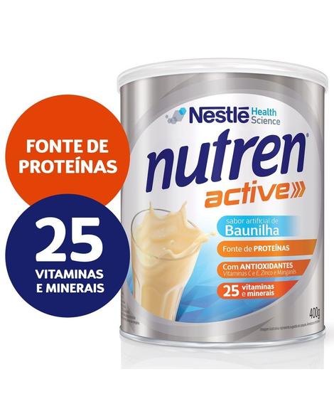 imagem do produto Suplemento alimentar nutren active baunilha 400g - NESTLE