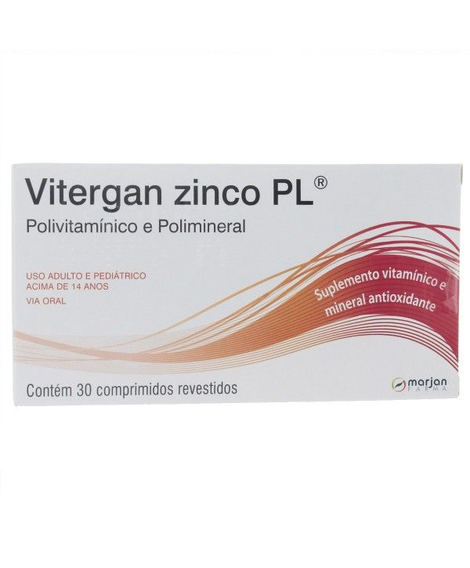 imagem do produto Vitergan zinco plus 30 comprimidos - MARJAN